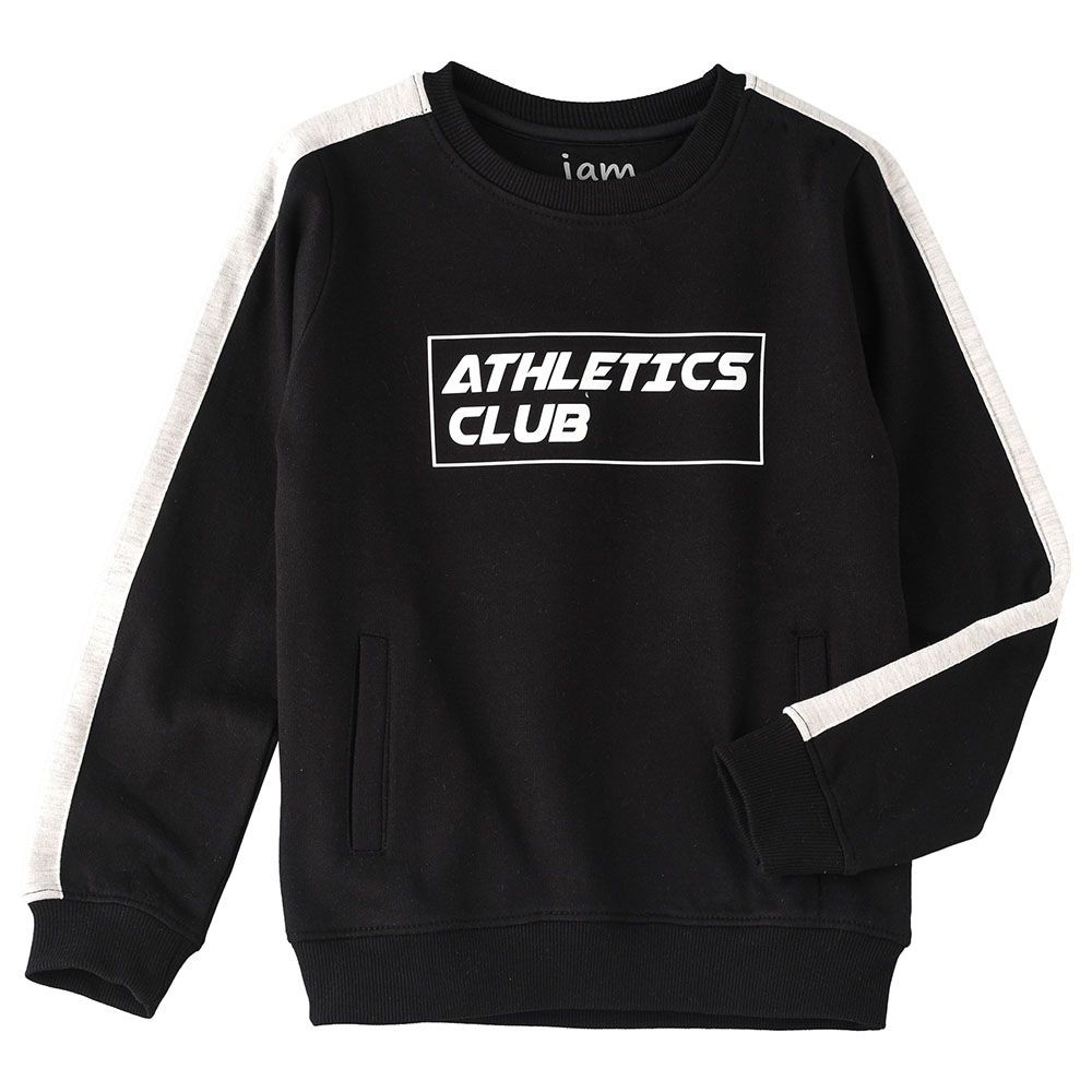 Jam - Athletics Club Round Neck Sweat Top - Black