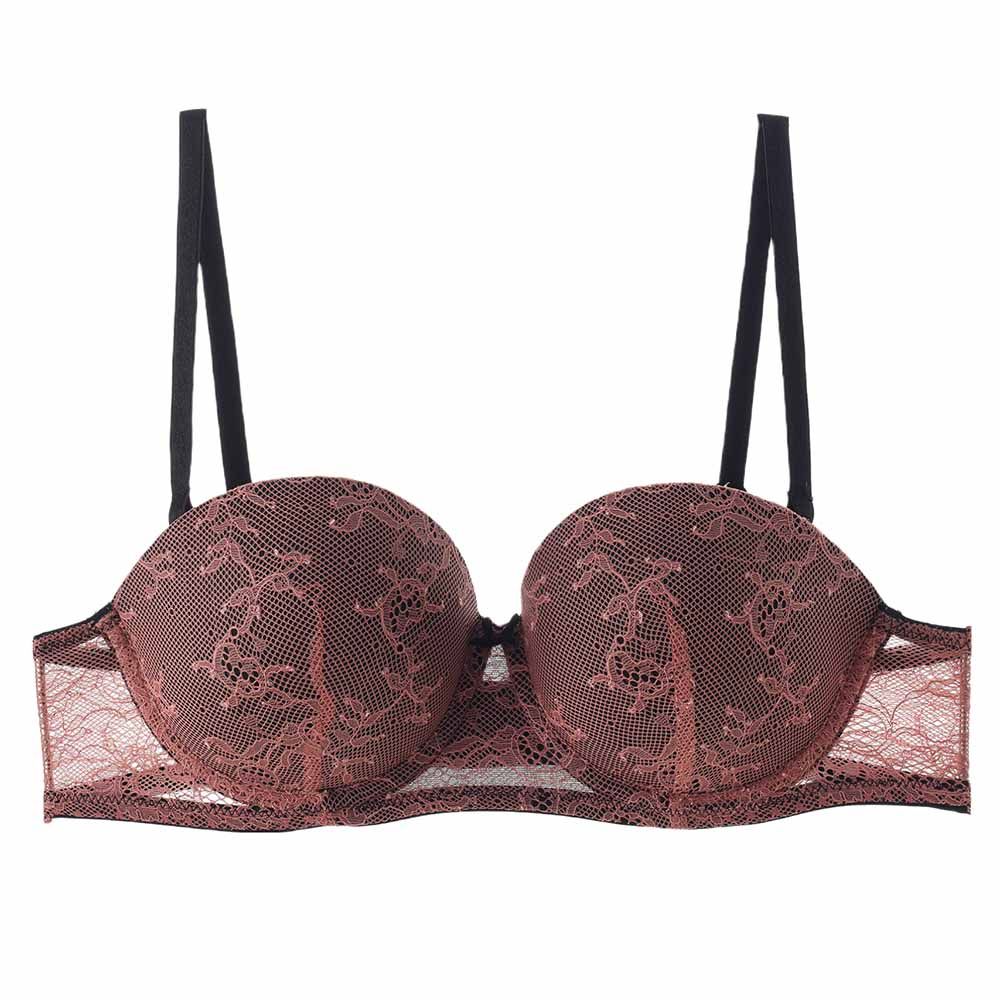 Lacy Dreams - Casual Multiway Push-Up Lace Bra - Red