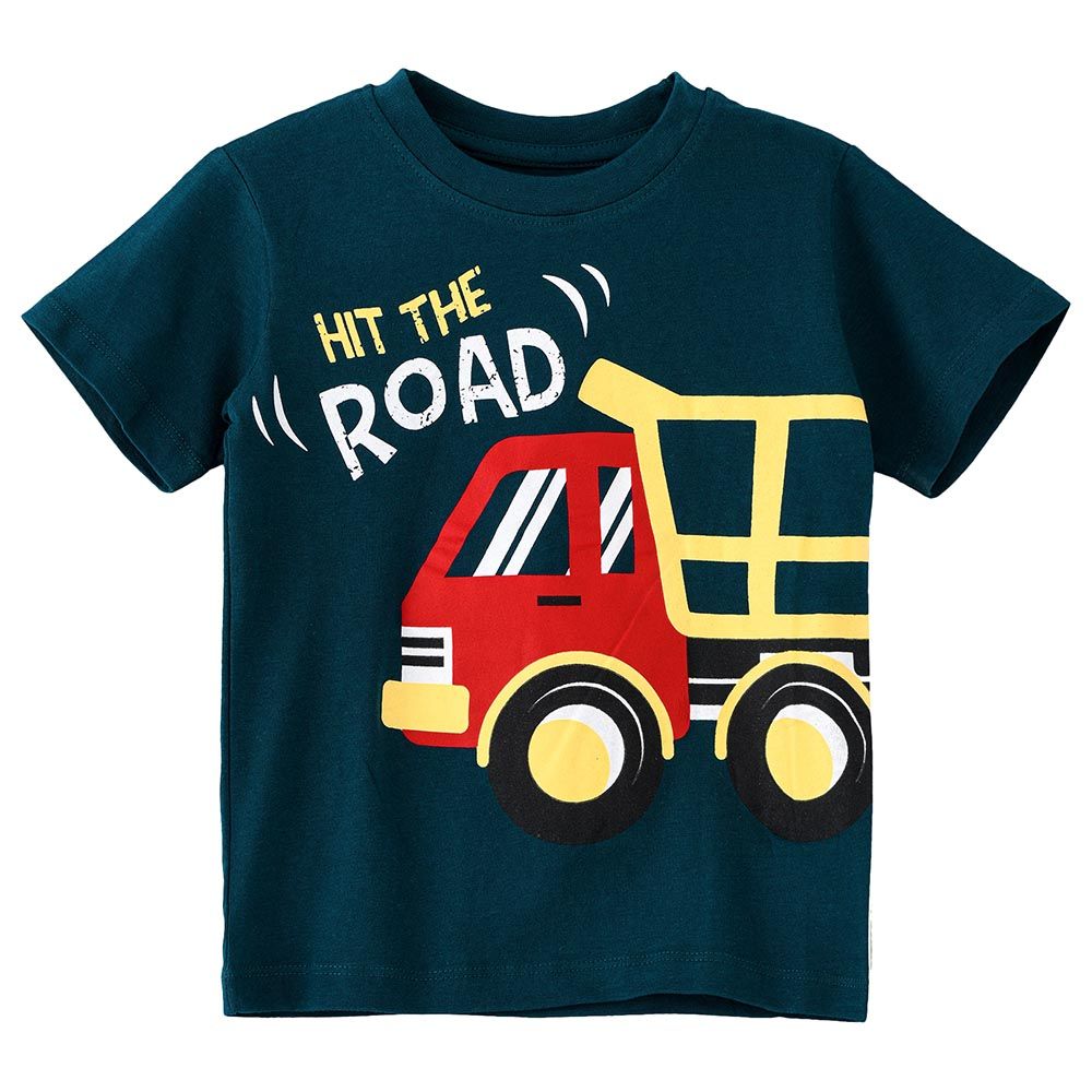 Jam - Boys Basic Round Neck Graphic T-Shirt - Green