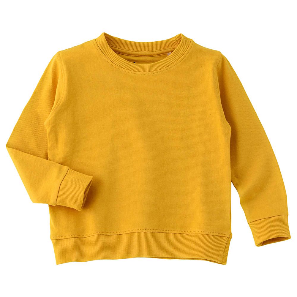 Jam - Boys Basic Round Neck Sweat Top - Bright Mustard