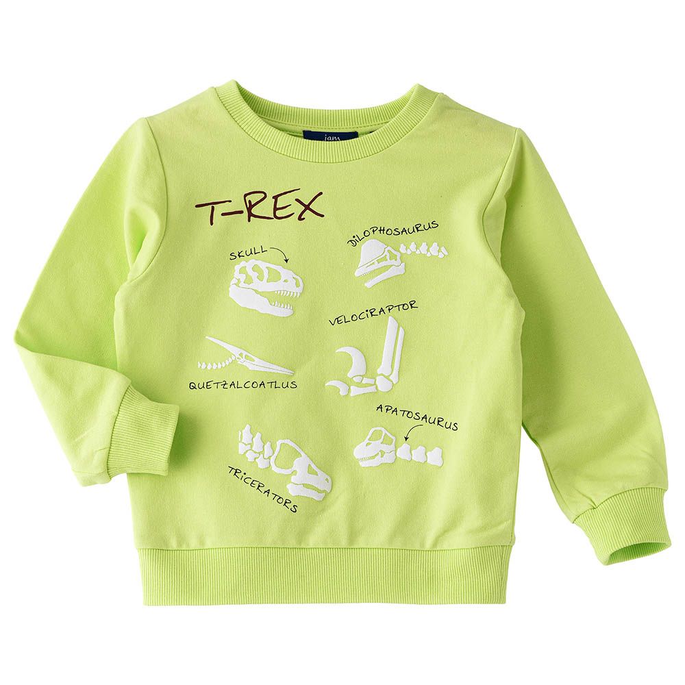 Jam - T-Rex Print Sweat Top - Green