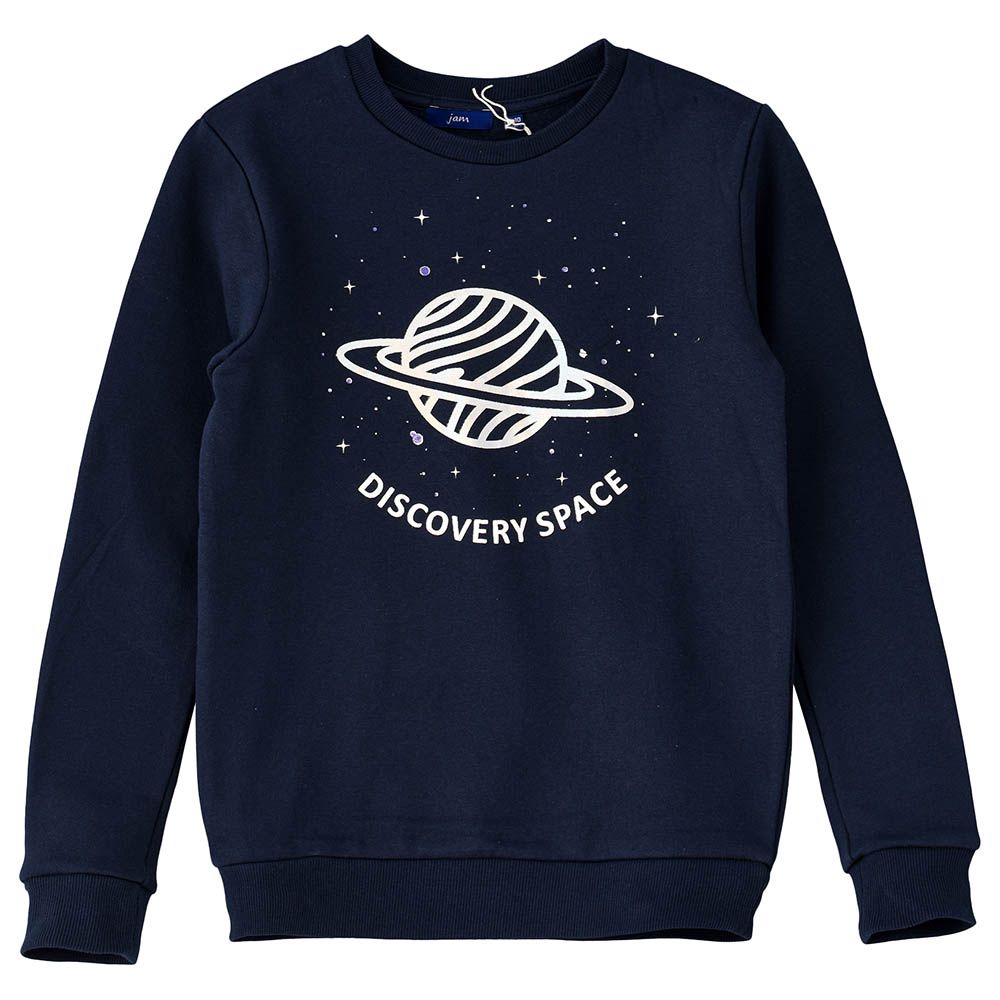 Jam - Discovery Space Knit Sweat Top - Blue