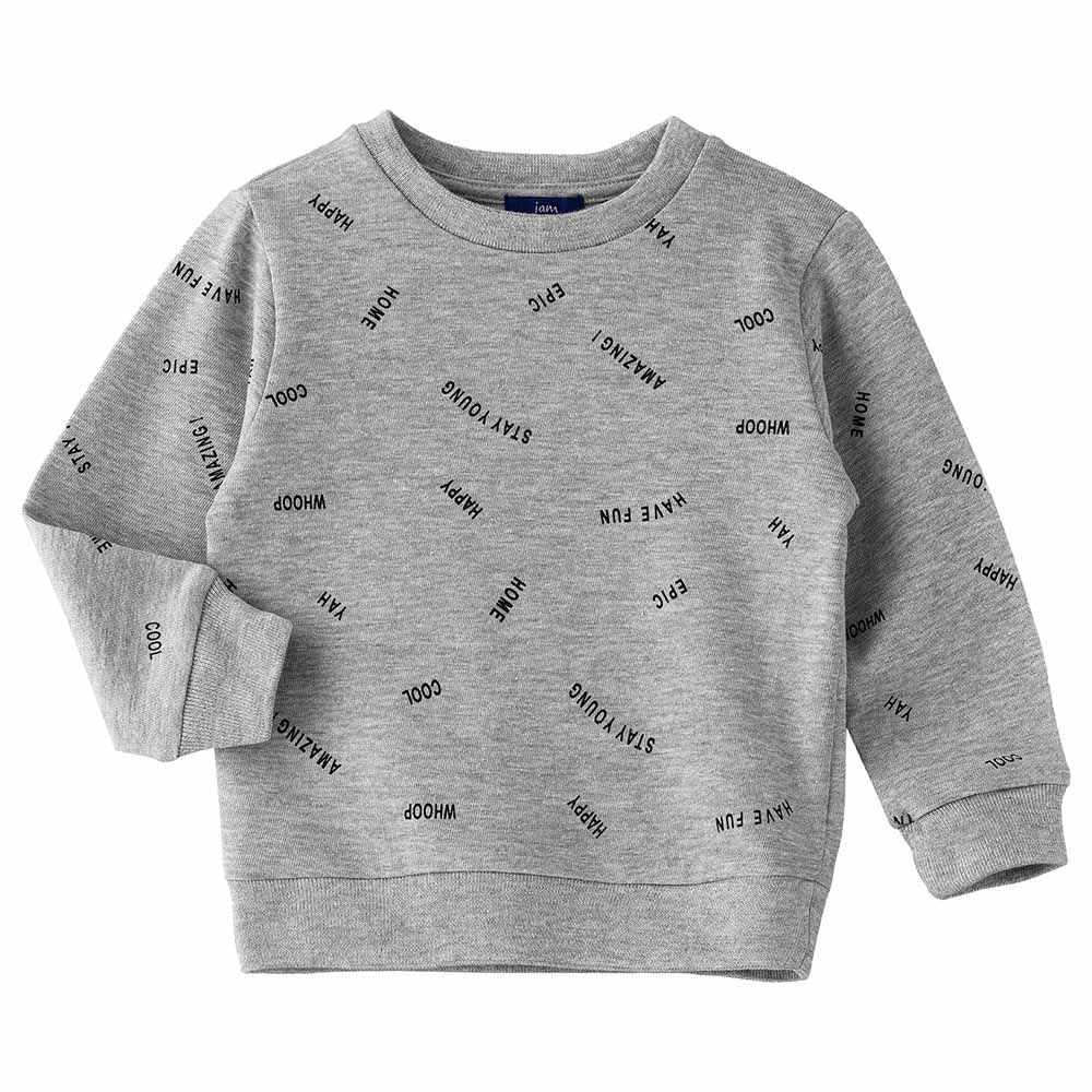 Jam - Printed AOP Sweat Top - Grey