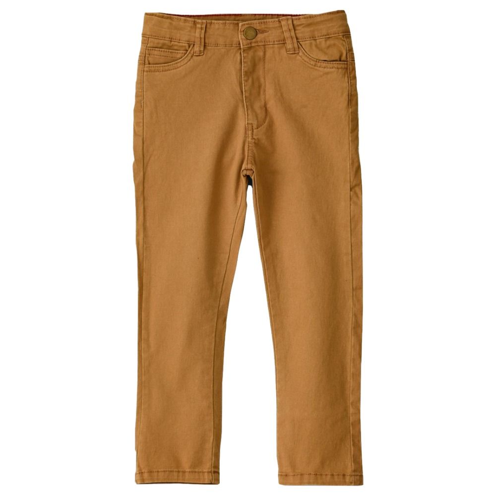 Jam - Woven Trousers With Patch Pockets - Brown