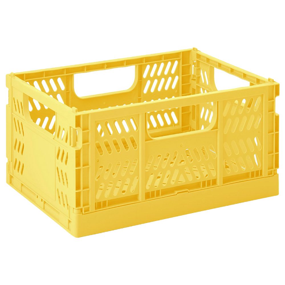 3 Sprouts - Modern Folding Crate - Medium - Yellow