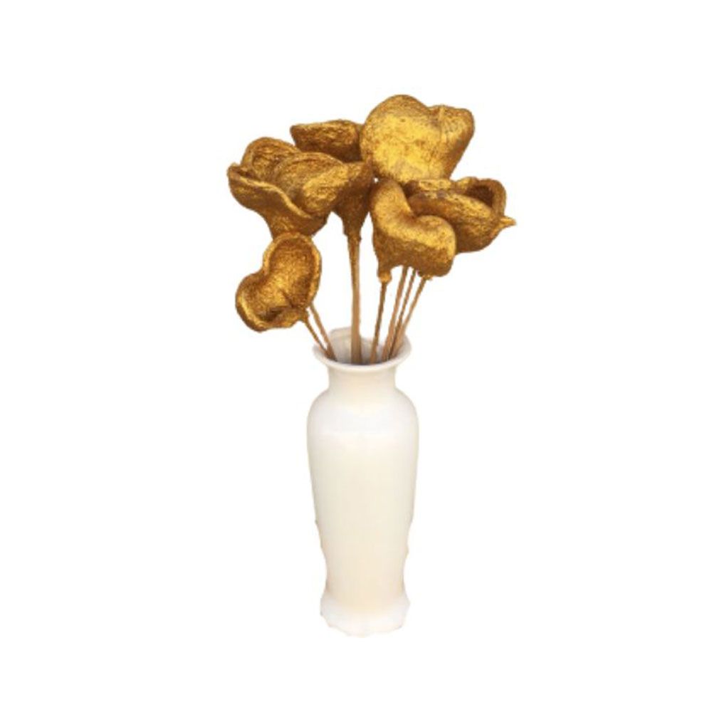 Eco Flowers - Dried Almond Vase Flower Filler - Set Of 6 - Gold