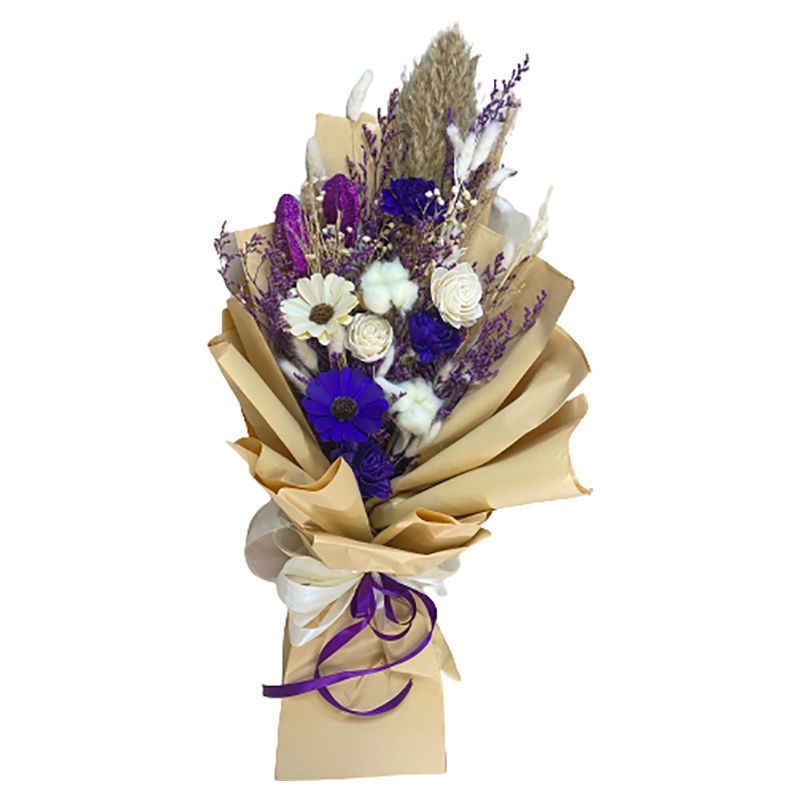 Eco Flowers - Pleasant Dried Flowers Bouquet - Violet