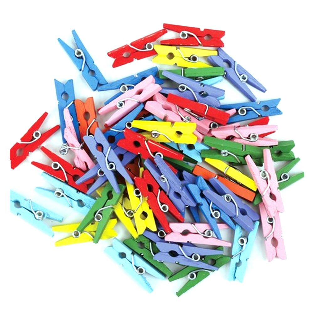 Mindset - Wooden Craft Pegs Clips 25pcs