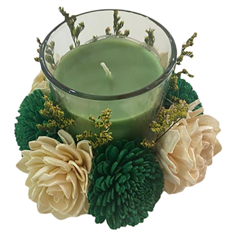 Eco Flowers - Handcrafted Candles W/ Eco Dried Flowers- Chamomile