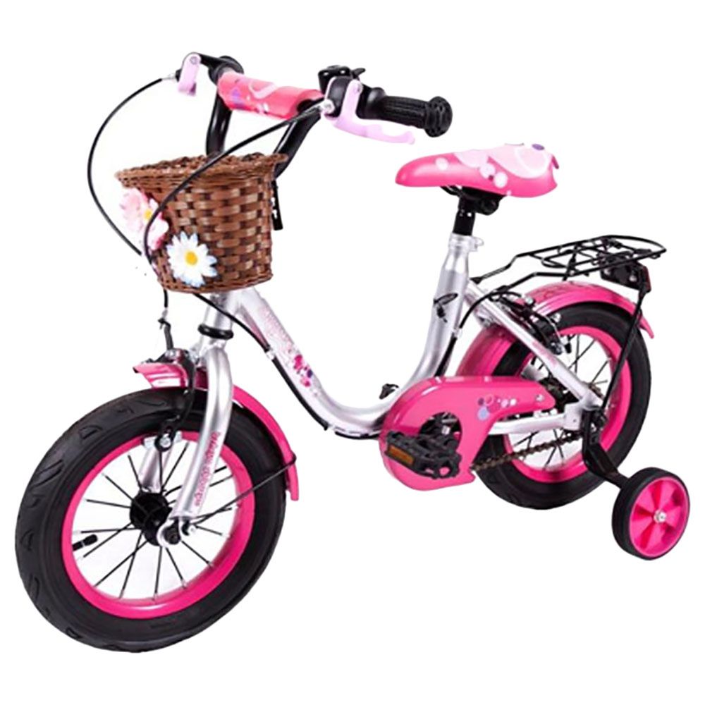 Megawheels 12 Metallic Rosy Girls Bicycle with Basket