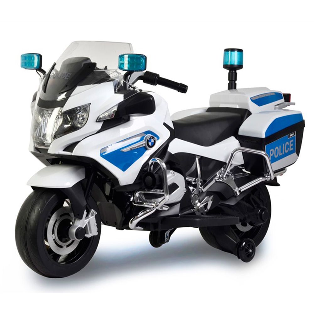 Megastar - Ride On 12V BMW Licensed Police Bike - White