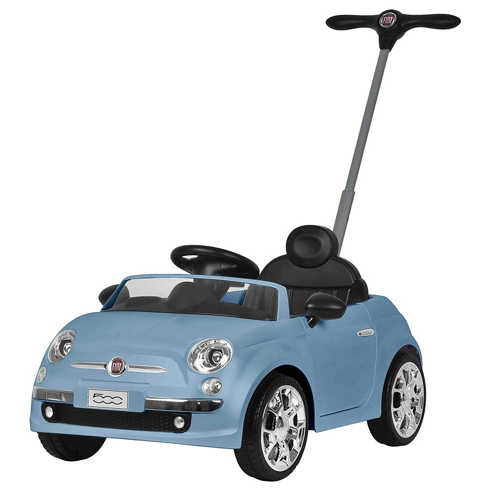 Megastar - Fiat-500 Push & Pull Handle Mini Car - Blue