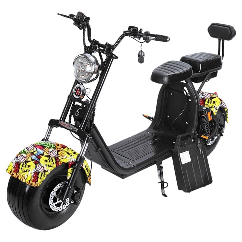 Megawheels Stylish 60V Groovy Scooter - Graffiti