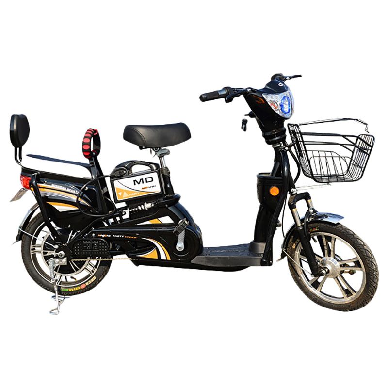 Megawheels - Carbon Steel Electric Scooter W/ Basket - Black