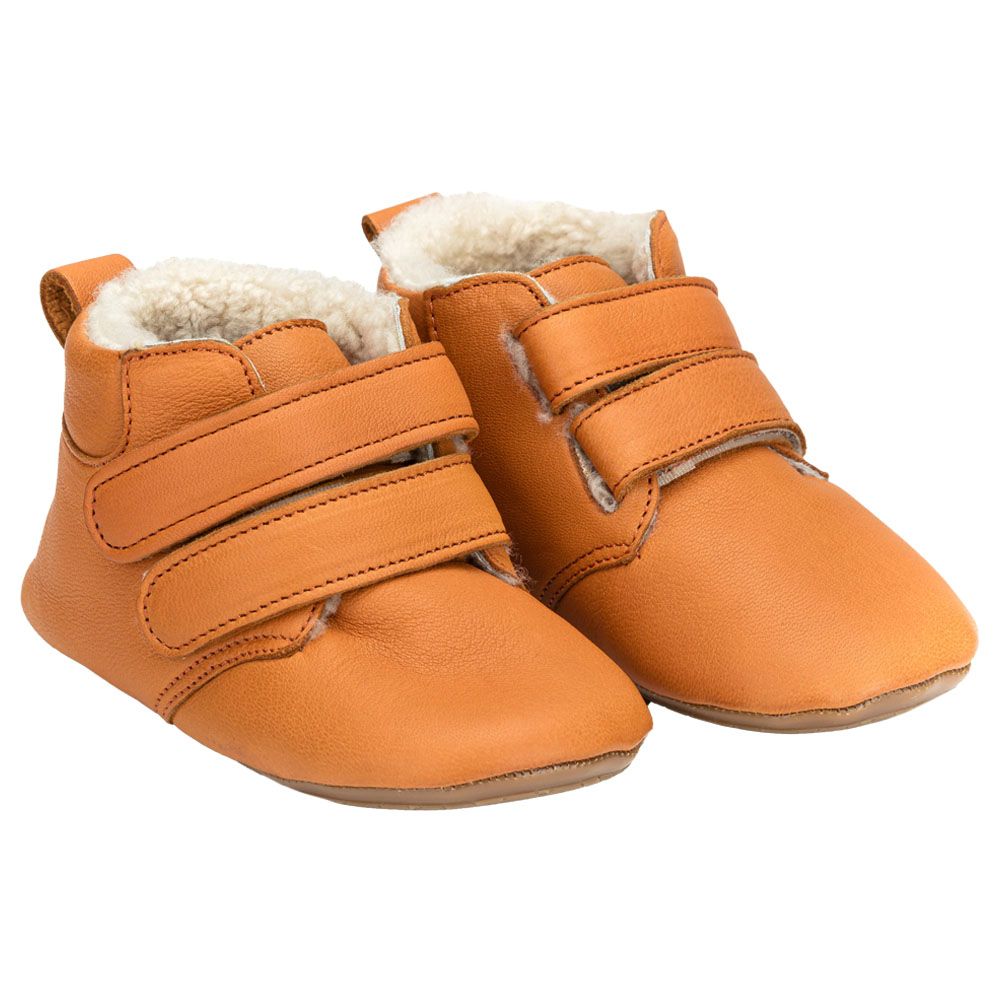 Hob - Soft Sole High Sneakers w/ Wool Lining - Camel