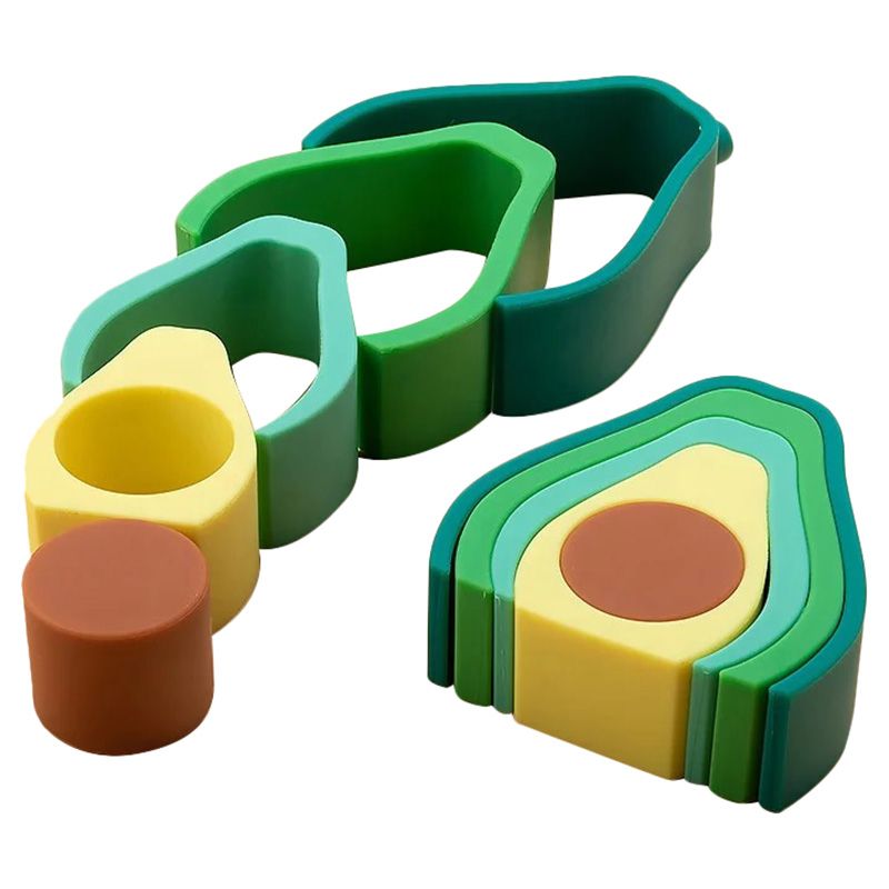 Myna Box - Teething Stacking Toy - Avocado