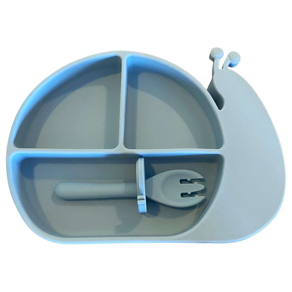 Myna Box - Snail Silicone Suction Plate - Blue