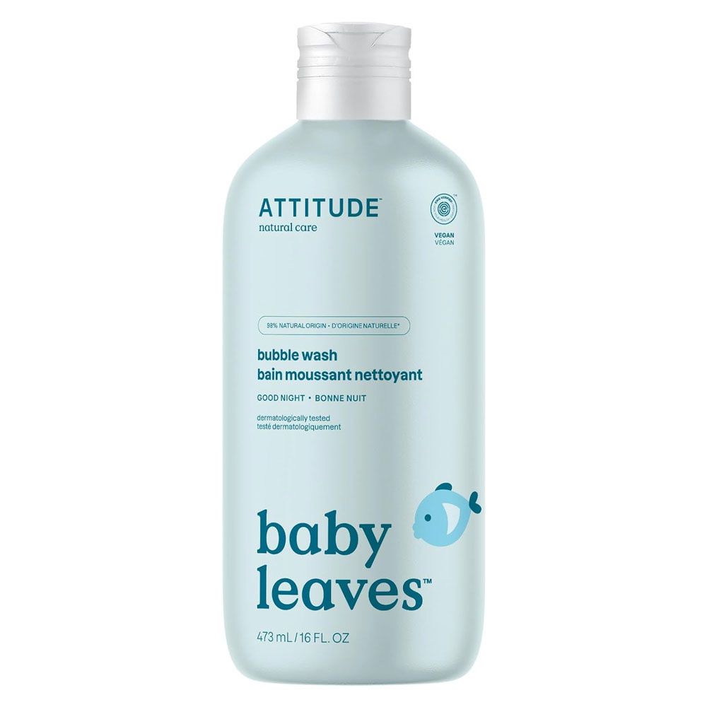 Attitude - Baby Leaves Bubble Wash Night Almond Milk 473ml