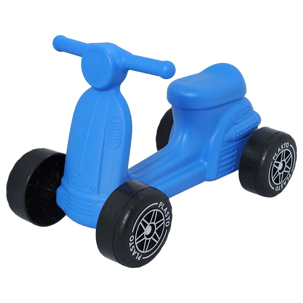 Plasto - Scooter With Silent Wheels - 22 cm - Blue