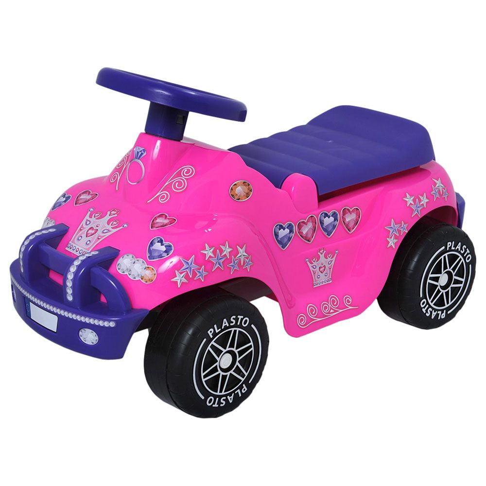 Plasto - Toddler Princess Car - Silent Wheels - 60 cm