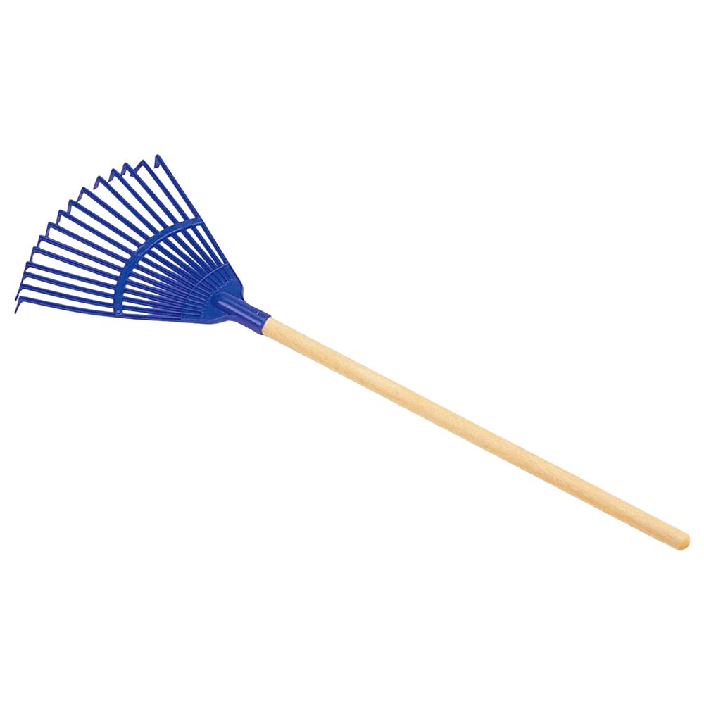 Plasto - Rake With Wooden Handle - 80 cm - Blue