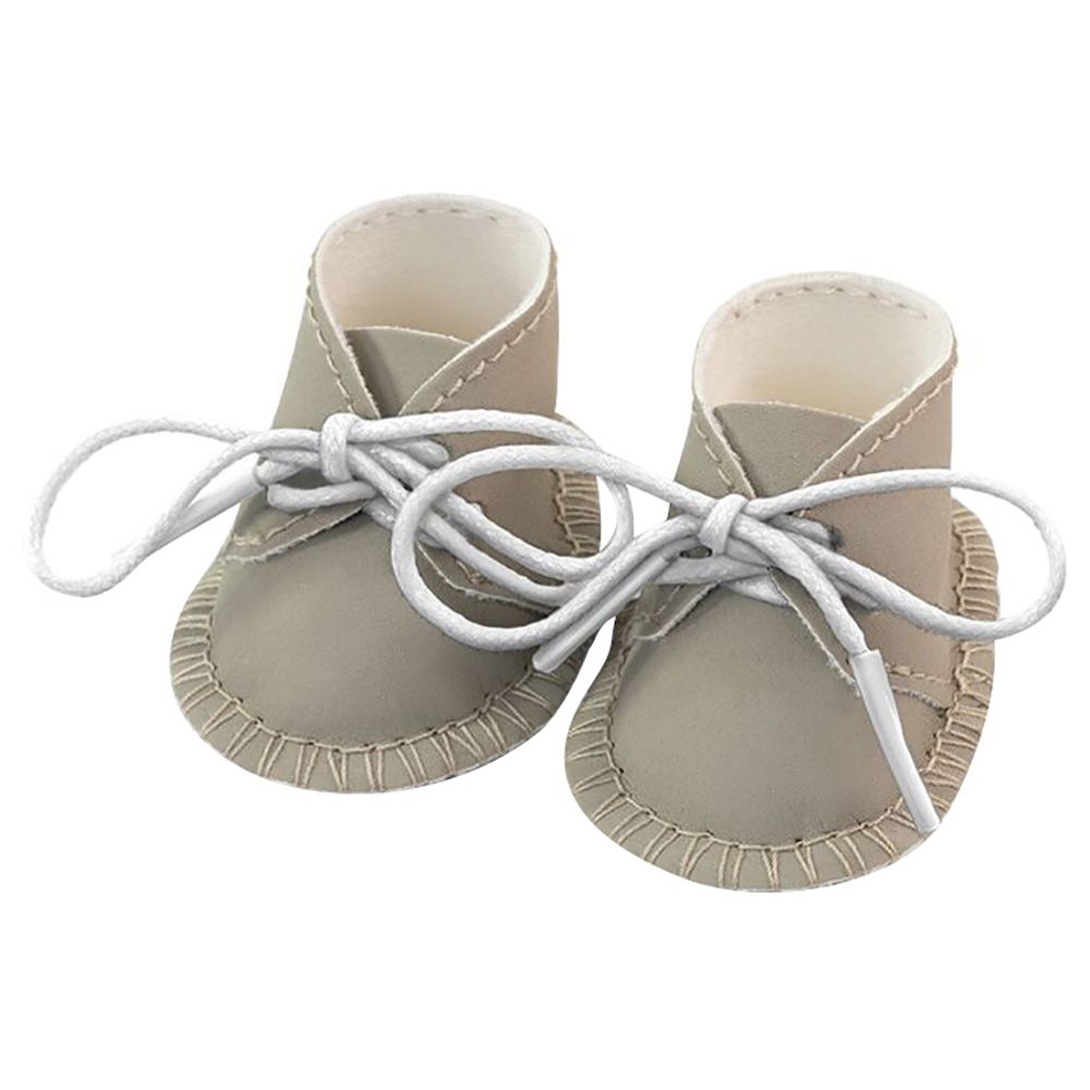 Miniland Baby - Gender Neutral Shoes For Doll - 21cm - Beige