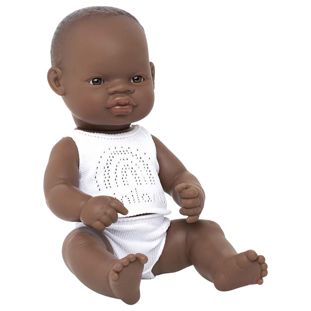 Miniland Baby - African Girl Doll - 32cm - Brown