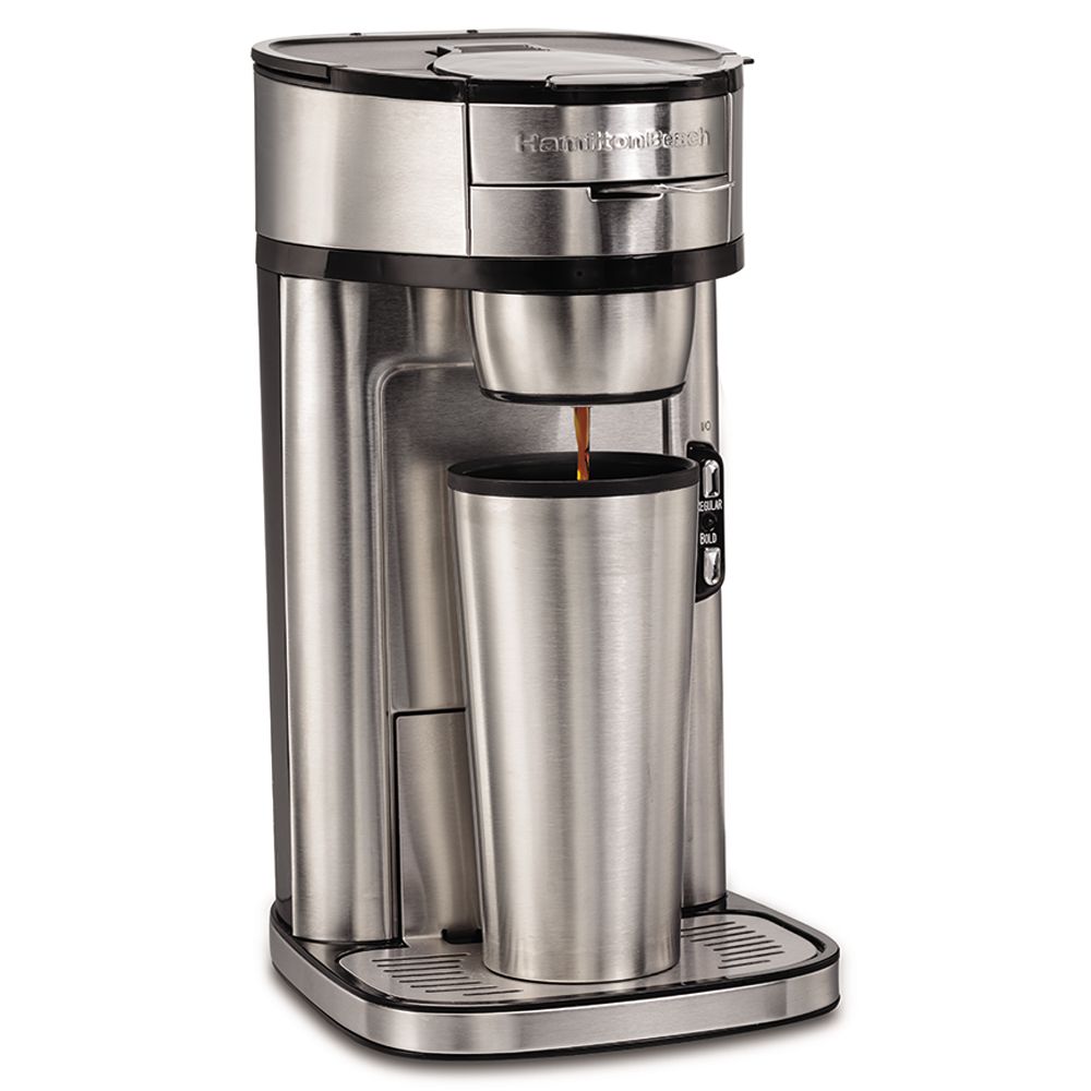 Hamilton Beach - Scoop Single Serve Coffee Maker 1200W - Silver