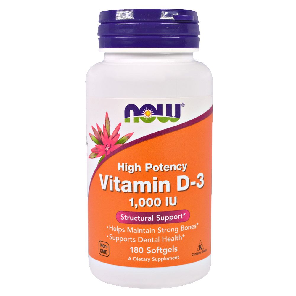 NOW - Vitamin D-3 1000 IU 180 Softgels