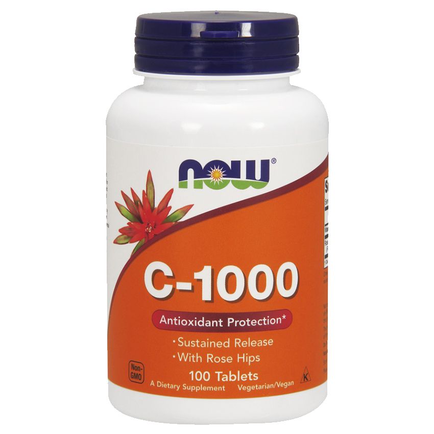 NOW - Vitamin C-1000 with Rose Hips 100 Tablets