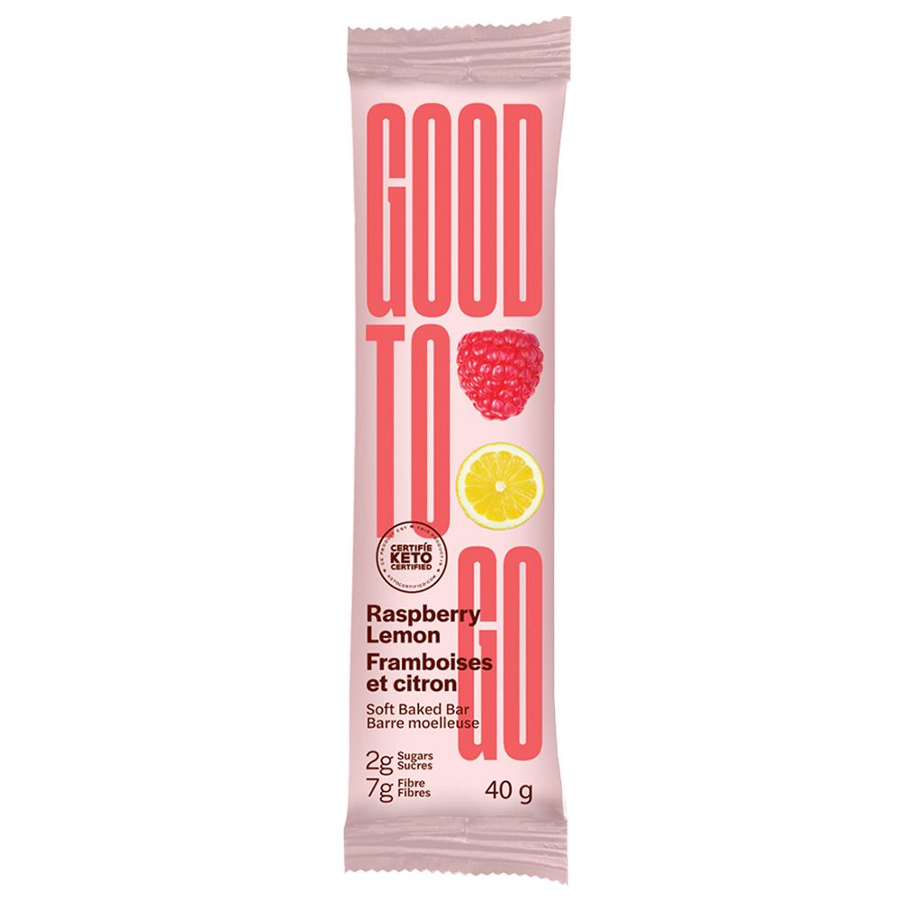 Good To Go Soft Baked Raspberry Lemon Keto Bar 40g