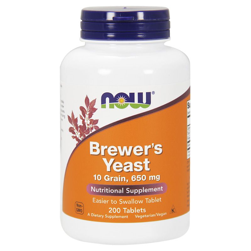 Now Foods - Brewer's Yeast 650mg - 200 Tablets