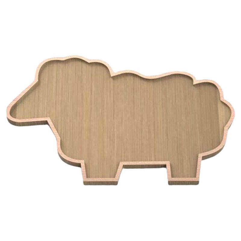 HilalFul - Acacia Wood Tray: Sheep