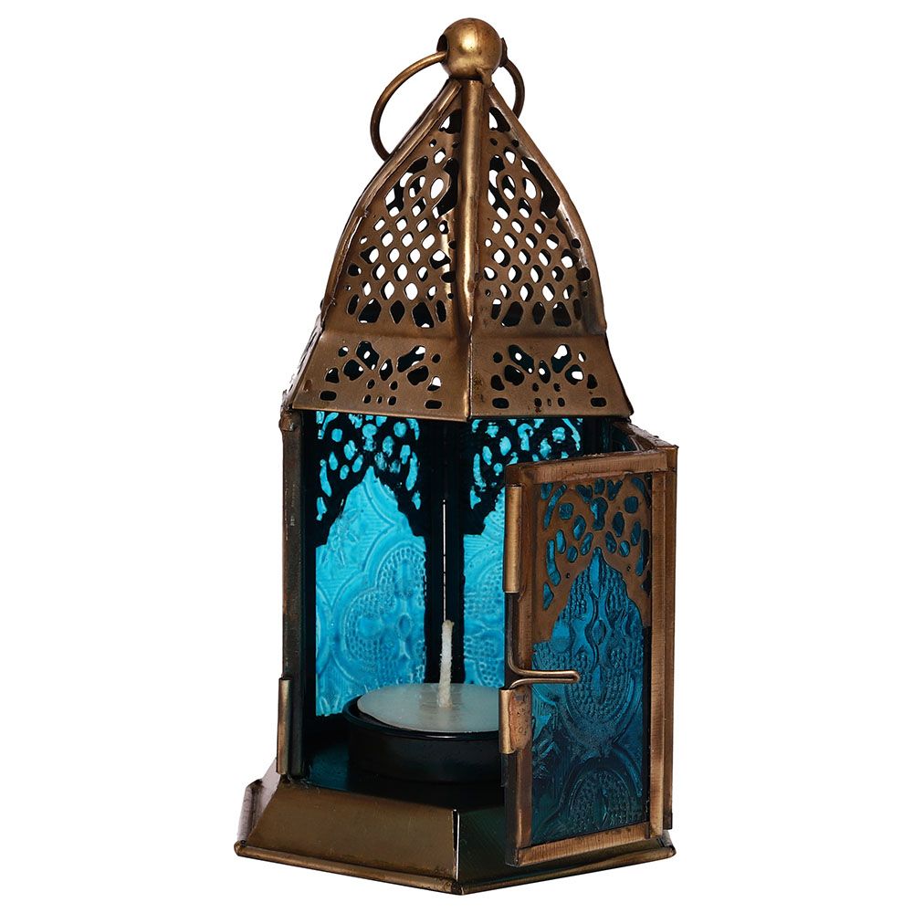 Hilalful - Authentic Handmade Lantern - Turquoise