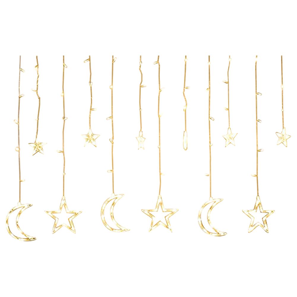 HilalFul - Hanging Moon & Star String - 3.5M