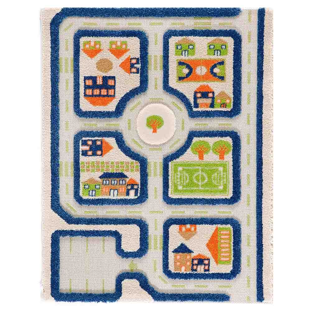 IVI - Traffic Design Educational 3D Carpet Playmat - Small - Blue