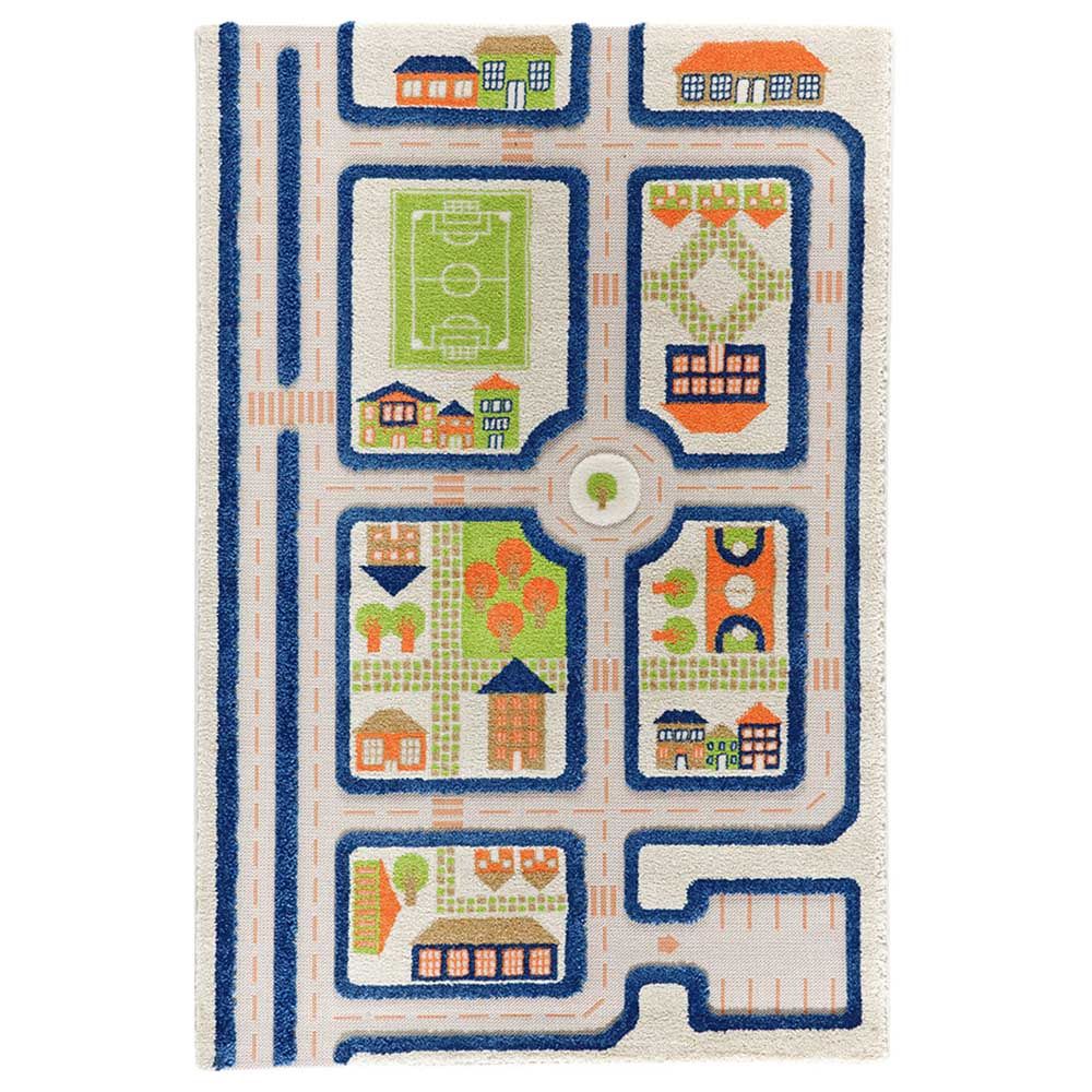 IVI - Traffic Blue Design Educational 3D Carpet Playmat - Medium