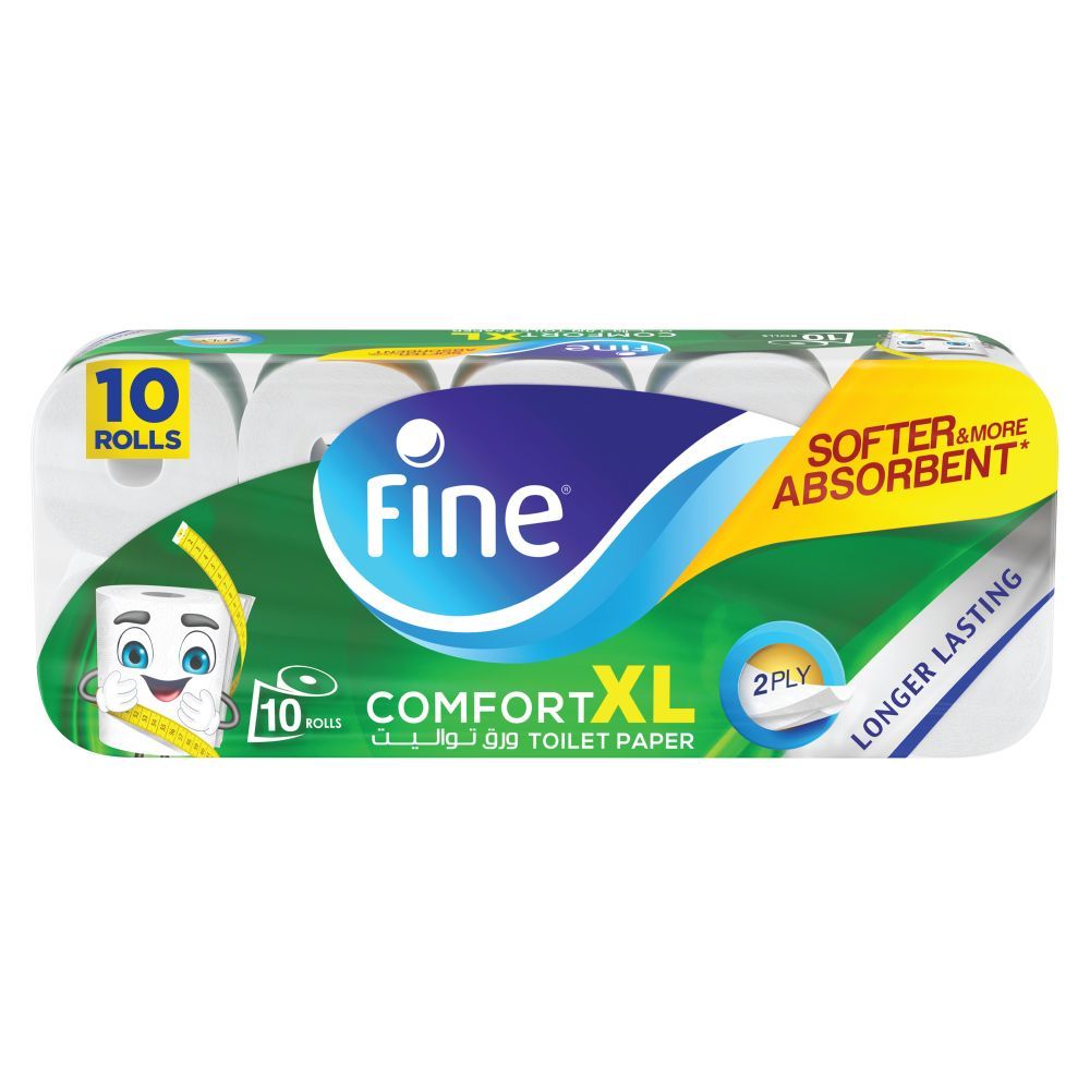 Fine Comfort XL Toliet Paper - Soft 2 Ply 10 Rolls