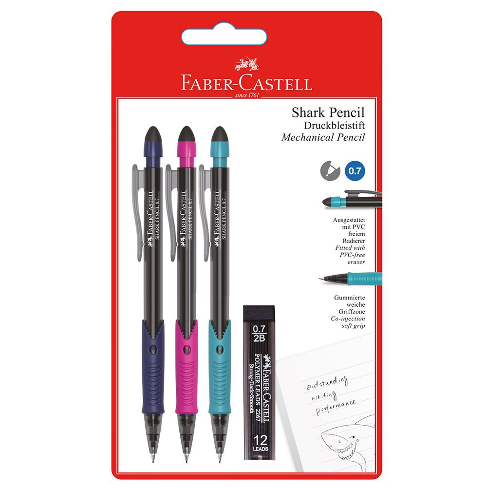 Faber-Castell - Shark Mechanical Pencil + Lead 0.7mm