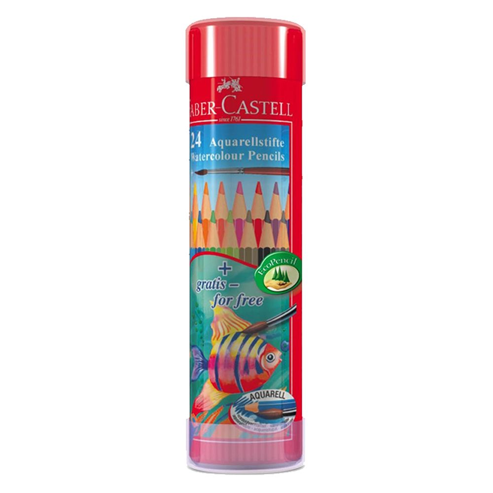 Faber-Castell - Fish Round Tin Water Colour Pencil 24pcs