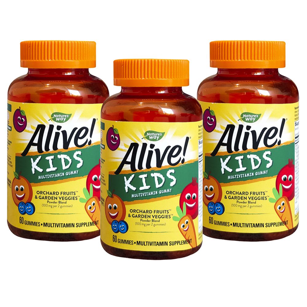 Nature's Way Alive Kids Multivitamin Gummies 60's Pack of 3