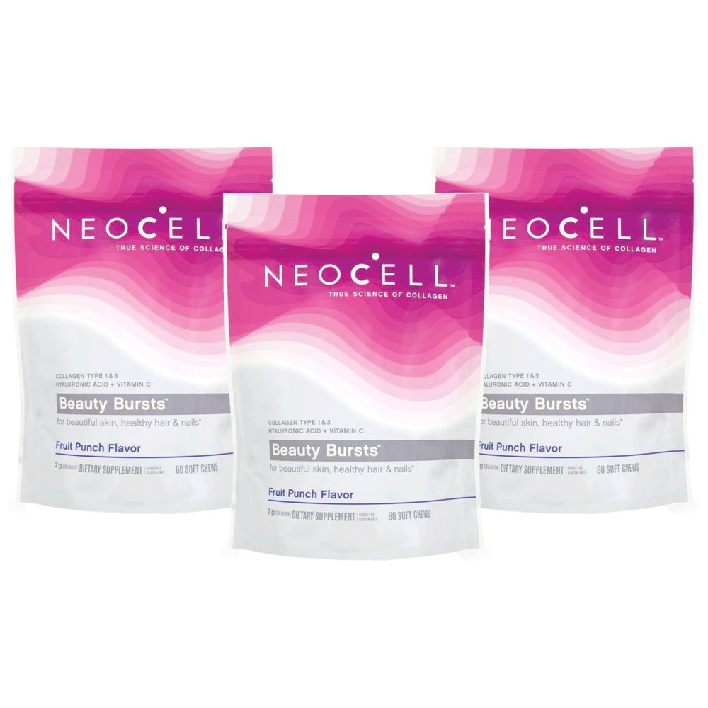 Neocell Beauty Super Fruit Punch 2000mg 60 Softchews 3pcs