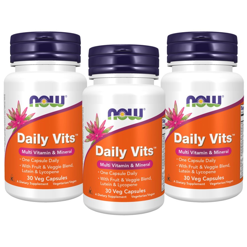 Now Foods Daily Vits 30 Veg Capsules Pack of 3