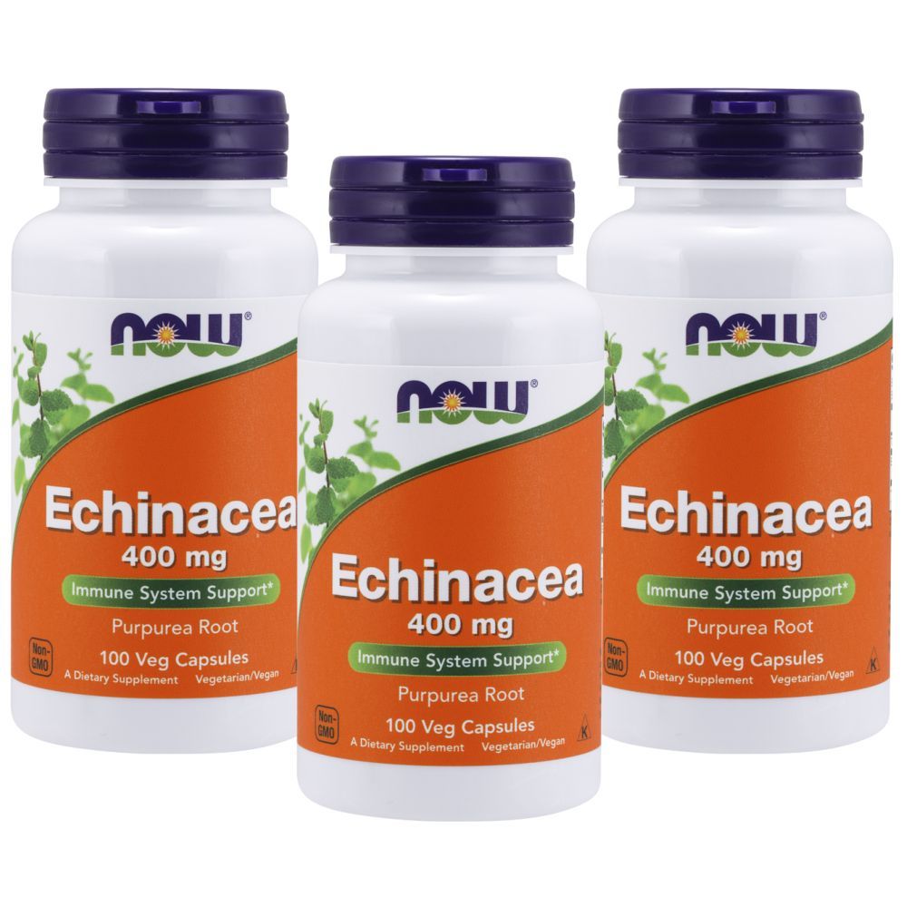 Now Foods Echinacea 400 Mg 100 Capsules Pack of 3