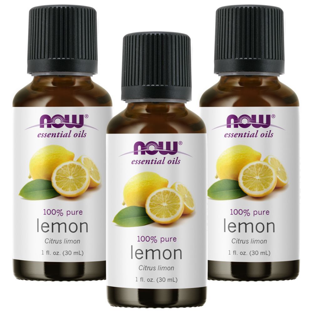 Now Essential Oils, Lemon Oil, 100% Pure 1Oz. Pack of 3