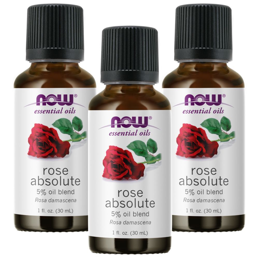 Now Essential Oils Rose Absolute Oil 5% Blend 1 Fl. Oz 3pcs