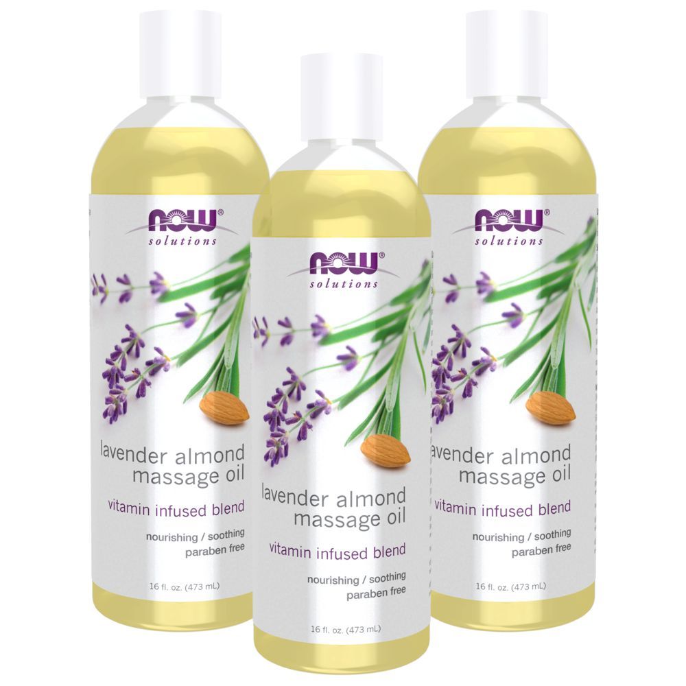 Now Solutions Lavender Almond Massage Oil 16 fl oz. / 473 ml 3pcs