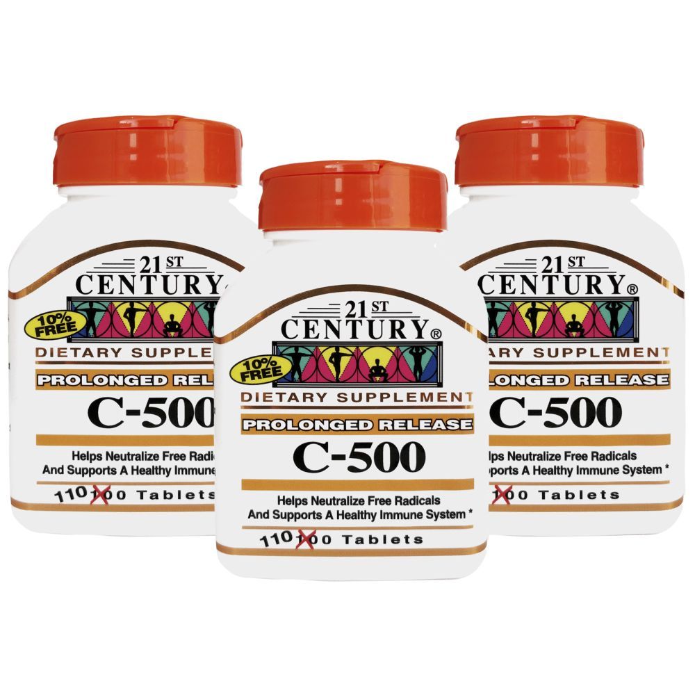 21st Century C 500mg Prolonged Release 110 Tablets Pack of 3