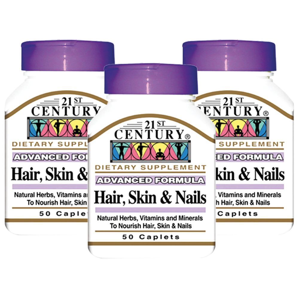 21st Century - Hair Skin And Nails 50 Tablets Pack of 3