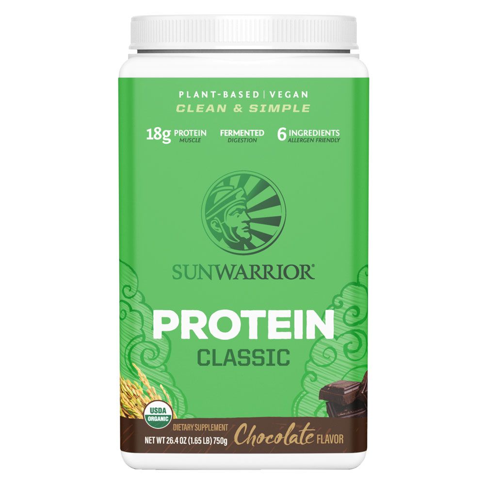 Sunwarrior - Classic Clean & Simple Organic Protein Powder - Chocolate - 750G